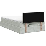 Podesivi krevet s madracem Svjetlosiva 120 x 190 cm Baršun - Svjetlosiva 120 x 190 cm Dizajn s rombovima | shoptok.hr