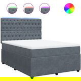 Maison Chic Box spring postelja - Vzmetna postelja z vzmetnico temno siva 160x200 cm žamet SL4886, (21902254) | Shoptok.si