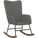  Stolica za ljuljanje tamnosiva baršunasta | shoptok.hr
