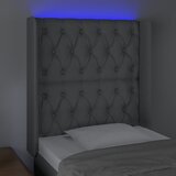  LED uzglavlje svjetlosivo 83 x 16 x 118/128 cm od tkanine | shoptok.hr