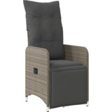 vidaXL 9 delni vrtni jedilni set s blazinami siva poli ratan | Shoptok.si