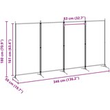  4-panelni pregradni zid Bež 346 x 180 cm Tkanina | Eponuda.com