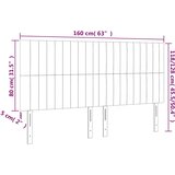  Uzglavlje tamnozeleno 160x5x118/128 cm baršunasto | shoptok.hr