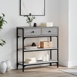 vidaXL Konzolna mizica siva sonoma 72,5x25x75 cm inženirski les Cene