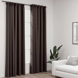  Zavjese za zamračivanje s kukama 2 kom smeđe-sive 140 x 245 cm | shoptok.hr