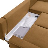 CARRYHOME KOTNA SEDEŽNA GARNITURA, velur zlate barve | Shoptok.si