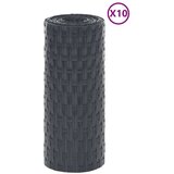 vidaXL Balkonski zasloni 10 kom antracit 255 x 19 cm od poliratana | shoptok.hr