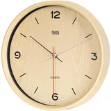 Analogna stenska ura 30cm svetlo rjava