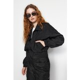 Trendyol Black Oversize Water Repellent Raincoat Thin Coat cene