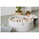 MeowBaby Sivi bazen od korduroja s lopticama ø 90x30 cm Montessori - | shoptok.hr
