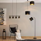 Mömax viseča Svetilka Goldi, Črna, Zlata, 4 X Led 15 W | Shoptok.si