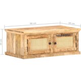  Stolić za kavu 90x50x35 cm masivno drvo manga i prirodna trska | Eponuda.com