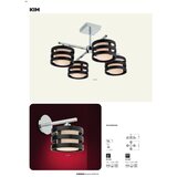  Redo 01-627 - Luster na šipci KIM 4xE14/28W/230V sjajni hrom/crna | Eponuda.com