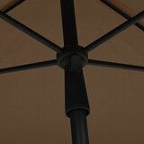  Vrtni suncobran sa šipkom 210 x 140 cm smeđe-sivi | shoptok.hr