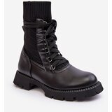 Boto Women's lace-up ankle boots with sock black Gentiana | Shoptok.si