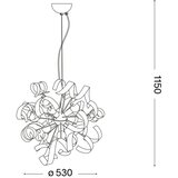 Ideal Lux luster na sajli vortex 6xE14/40W/230V prečnik 53 cm zlatna/patina | Eponuda.com