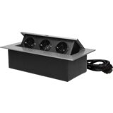 Orno produžni kabel sa 3 x Schuko utičnice, ugradbena - OR-GM-9037(GS)/G | Eponuda.ba