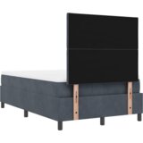  Postelja z vzmetnico z vzmetnico Temno siva 120 x 190 cm Žamet, (5000069915) | Shoptok.si