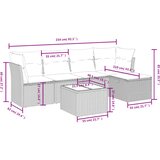  6-dijelni set vrtnih sofa od poliratana s jastucima svjetlosivi | shoptok.hr
