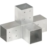 vidaXL spojnik za stupove u x-obliku od pocinčanog metala 81 x 81 mm