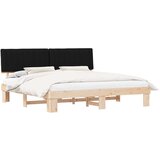  Krevetni okvir s tapiciranim uzglavljem Crna 200 x 200 cm | shoptok.hr