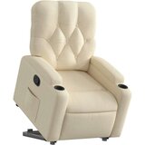 vidaXL Naslanjač s funkcijo vstajanja krem blago, (20927742) | Shoptok.si