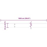 vidaXL Robniki za trato 10 kosov Bela 15x103 cm Hladno valjano jeklo | Shoptok.si