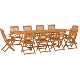  11-dijelni vrtni blagovaonski set 280x90x75 cm bagremovog drva | Eponuda.com