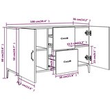  Komoda boja hrasta sonome 100 x 36 x 60 cm konstruirano drvo Siva | shoptok.hr