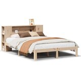 vidaXL Krevet s regalom za knjige bez madraca 120x190 cm od borovine | shoptok.hr
