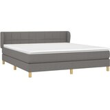 Box spring postelja z vzmetnico temno siva 180x200 cm blago, (20791419) | Shoptok.si