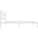 vidaXL Kovinski posteljni okvir z vzglavjem bel 80x200 cm | Shoptok.si