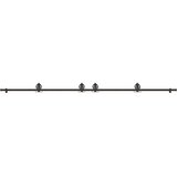Pribor za klizna vrata 366 cm čelični crni | shoptok.hr