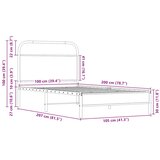  Okvir kreveta bez madraca boja hrasta sonome 100x200 cm drveni | shoptok.hr