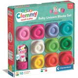 Clementoni Clemmy: Šarene mekane kocke za slaganje s figuricom jednoroga, set od 10 komada - Cijene