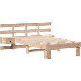 vidaXL Konstrukcija postelje Rjava 90 x 190 cm Masivno borovo les | Shoptok.si