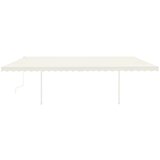  Ročno zložljiva tenda z LED lučmi 6x3,5 m krem | Shoptok.si