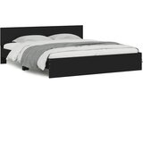  Okvir za krevet s uzglavljem crni 180x200 cm | shoptok.hr