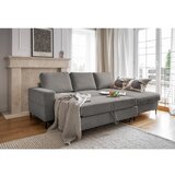 Miuform Siva raztegljiva kotna sedežna garnitura iz rebrastega žameta (desni kot) Lofty Lilly – | Shoptok.si