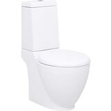 vidaXL Keramična WC školjka pretok vode zadaj bela Cene