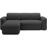 ELTAP Temno siva kotna sedežna garnitura iz tkanine bouclé (levi kot/z ležalnikom) Ume – | Shoptok.si