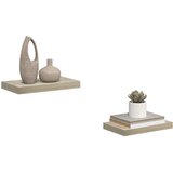  Plutajuće zidne police 2 kom boja hrasta 40 x 23 x 3,8 cm MDF | shoptok.hr