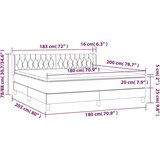  Box spring postelja z vzmetnico krem 180x200 cm blago | Shoptok.si