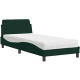  Krevet s madracem Dover tamnozeleni 90x200 cm baršunasti | shoptok.hr