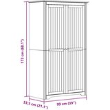  Ormar BODO sivi 99 x 53,5 x 173 cm od masivne borovine | Eponuda.ba