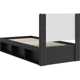  Krevetna konstrukcija s pohranom i uzglavljem Crna 90 x 200 cm | shoptok.hr