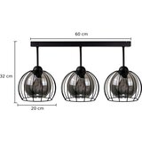  Plafonski luster SOLO BLACK 3xE27/60W/230V | Eponuda.com