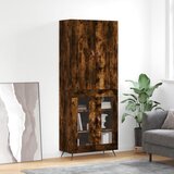 vidaXL Visoka komoda dimljeni hrast 69 5x34x180 cm konstruiranog drva | shoptok.hr