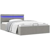  Hidraulični okvir za krevet LED svjetlosivi tkanina 140x200 cm | Eponuda.com