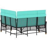  Vrtni set sofe za opuštanje Crna i Tirkizna 164 x 164 x 112 cm | shoptok.hr